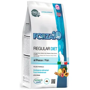 Уценка! Срок до 05.2024/ Forza  10 Гипоаллергенный сухой корм  для кошек Regular Diet Pesce с рыбой