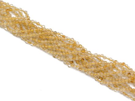 Нить бусин из цитрина 2,2мм, огранка
