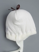 Шапка детская зимняя вязаная на завязках