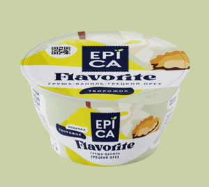 ДЕСЕРТ ТВОРОЖНЫЙ С ГРУШЕЙ ВАНИЛЬЮ И ГРЕЦКИМ ОРЕХОМ 8% 130ГР EPICA FLAVORITE