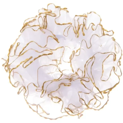 Резинка для волос детская «Magic Girls», золотая окантовка, цвет белый, d-13см