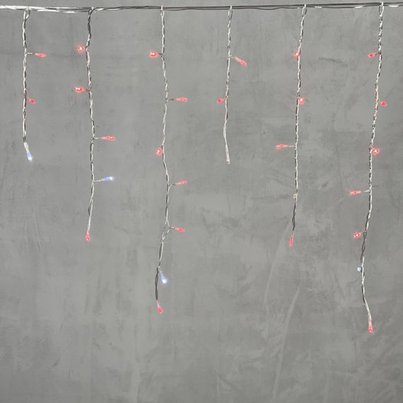 Светодиодная бахрома 3,1*0,5 м., 150 красных LED ламп, мерцание, прозрачный провод ПВХ, LTC (PIL150BLW-10-2R)