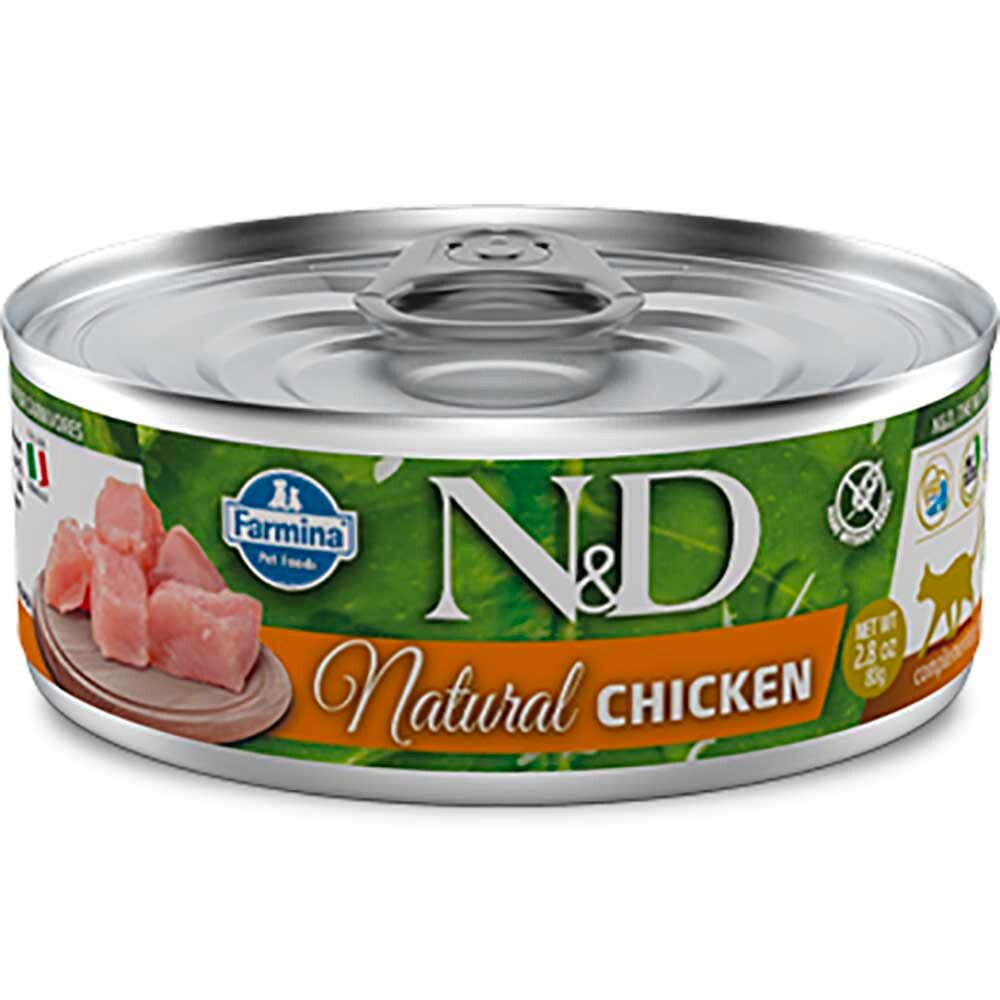 Farmina Cat N&amp;D Natural Chicken 80г - консервы для кошек (курица)