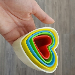 Набор каттеров Сердечки (5шт, разноцветные)