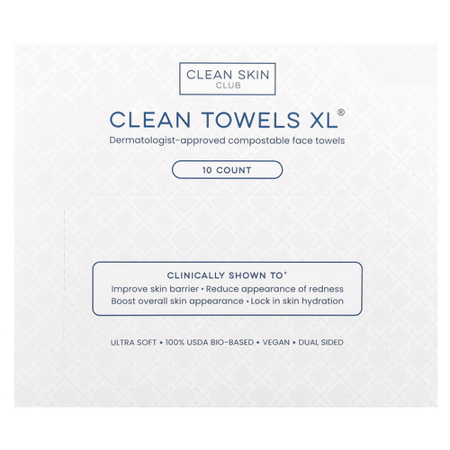 Clean Skin Club, Чистые полотенца XL®, 10 шт.
