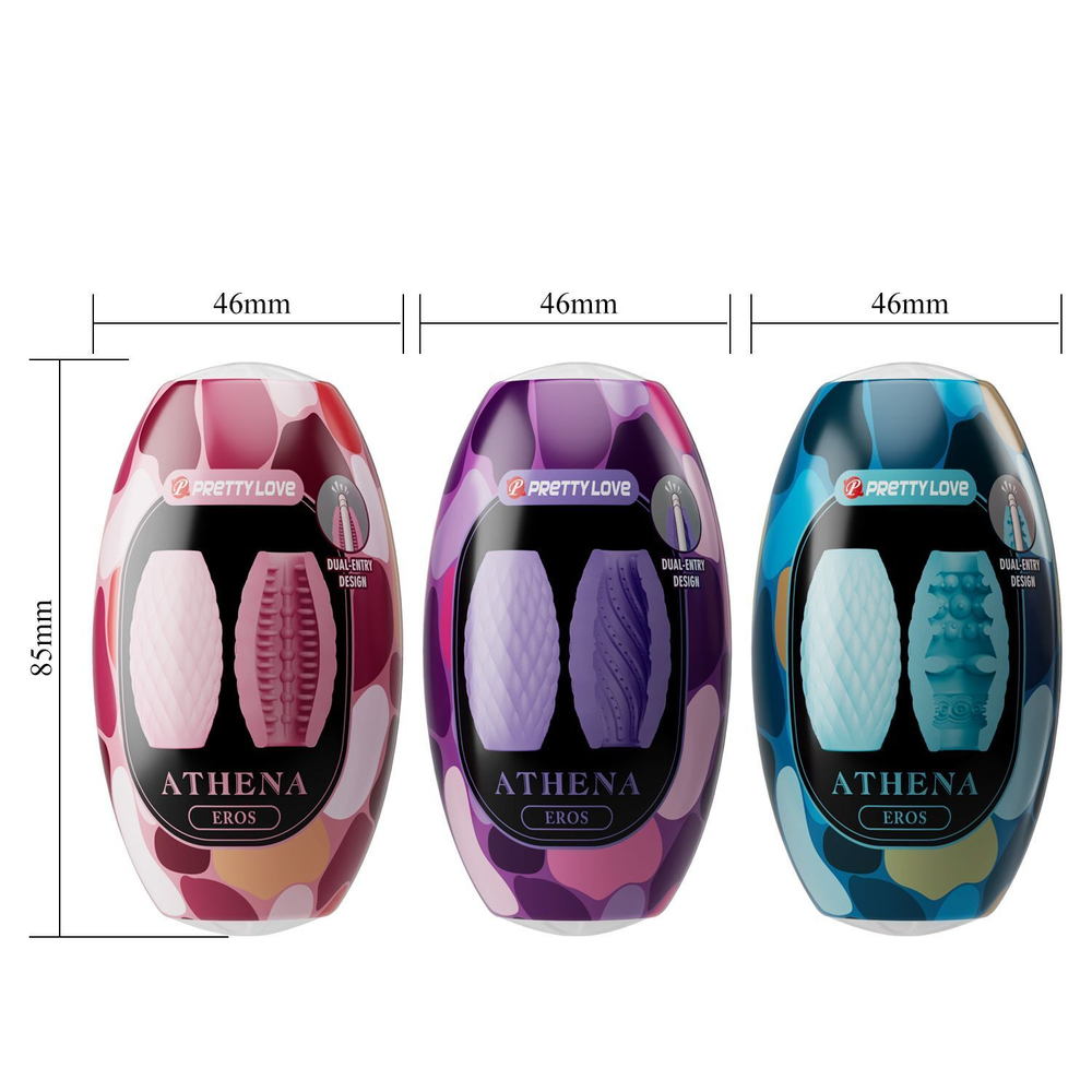Набор из 15 мастурбаторов Athena (Цвет: разноцветный)
