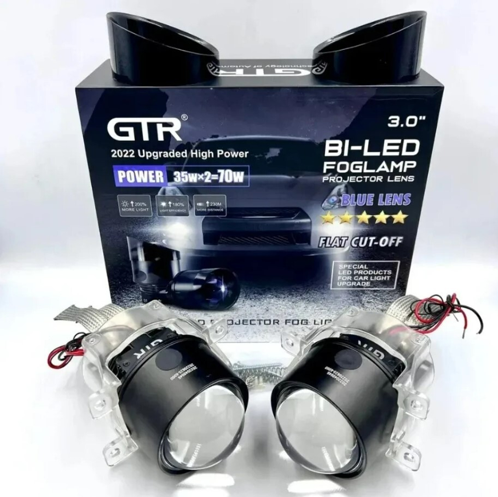 Билед ПТФ модули GTR Blue Lens (Tank) крепление Universal, 3.0 дюйма, герметичные (комплект, 2шт)