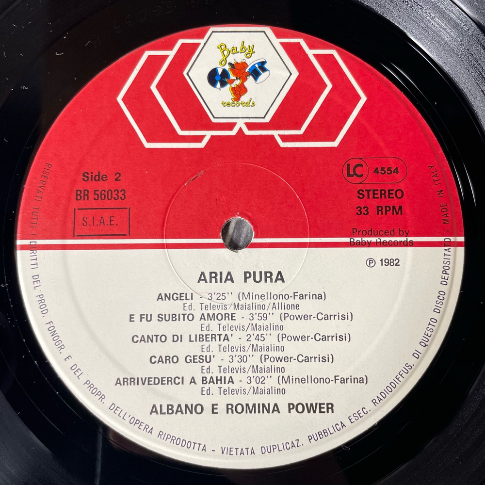 Винтажная виниловая пластинка LP Al Bano and Romina Power Аль Бано И Ромина Пауэр Aria Pura Felicita Феличита (Италия 1982)