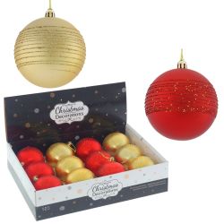 GAEM Набор из 12шт Украшение новогоднее "Шар", D 8 см, L35 W27 H8,5 см