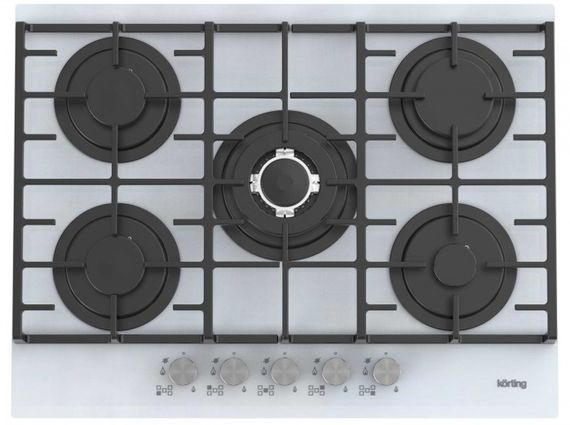 Газовая стеклянная варочная панель Korting HGG 7835 CTW