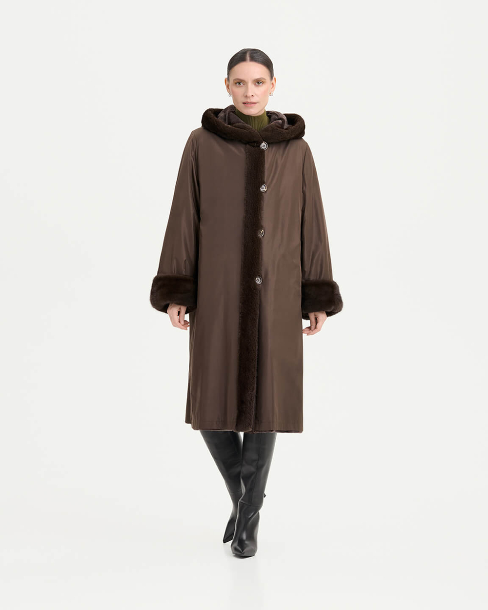 Шуба из меха норки