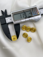 Пуговицы Сел. закрученные золотистые