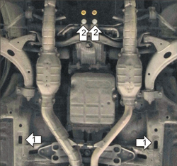 Защита КПП. 2 мм, Сталь. для Subaru Outback 2000-2003 MOTODOR.02228