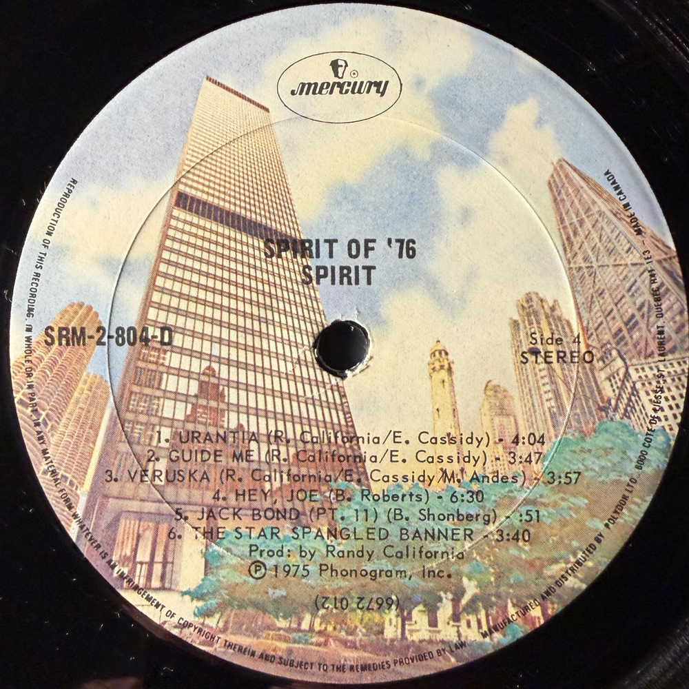 Spirit ‎– Spirit Of '76 2LP (Канада 1975г.)