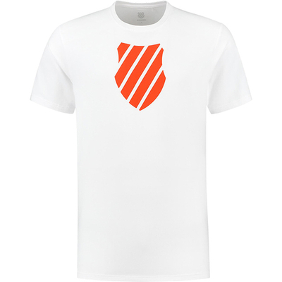 Мужская теннисная футболка K-Swiss Tac Hypercourt Logo Tee 2 - white/spicy orange