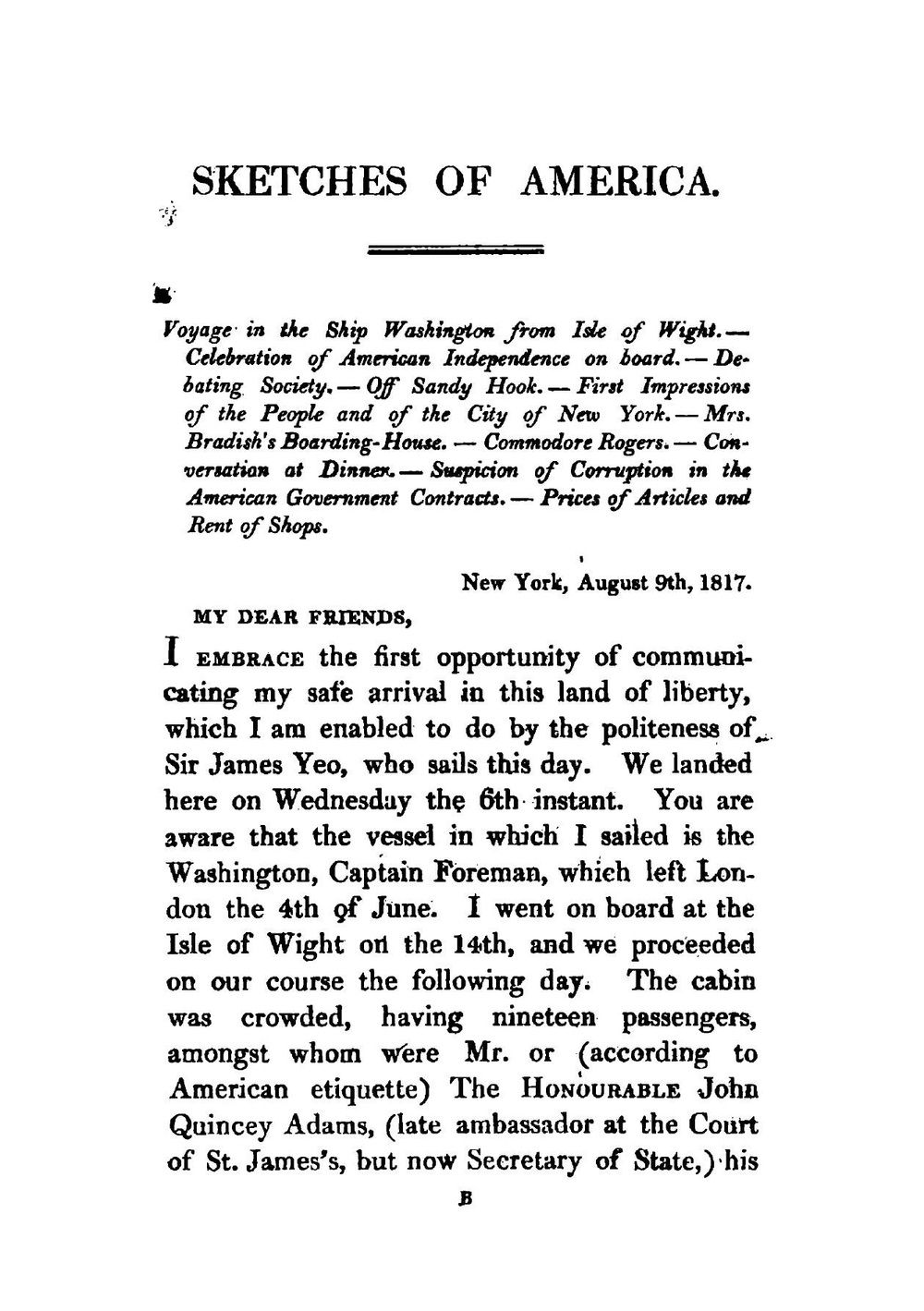Scetch of America. A narrative of a journey of five thousand miles through the eastern and western states of america | Henry B. Fearon