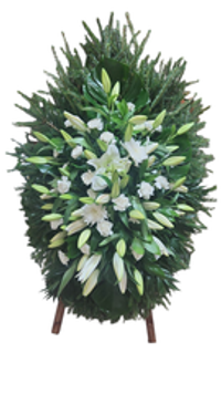 Траурный венок из живых цветов №21