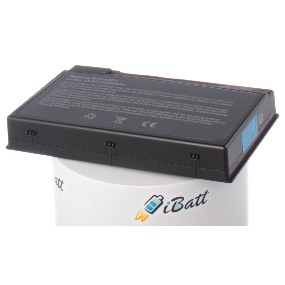 Аккумулятор iBatt 4400mAh, для Aspire 3610 TravelMate 2410 5020 3613LC 5042 2413WLC 5022WL3020 5024WL3613 5025 5022