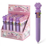 Ручка шариковая Yalong "Лапка", 0,7 мм, 10 цветов, автоматическая, цветной пластиквый корпус, карт. уп.