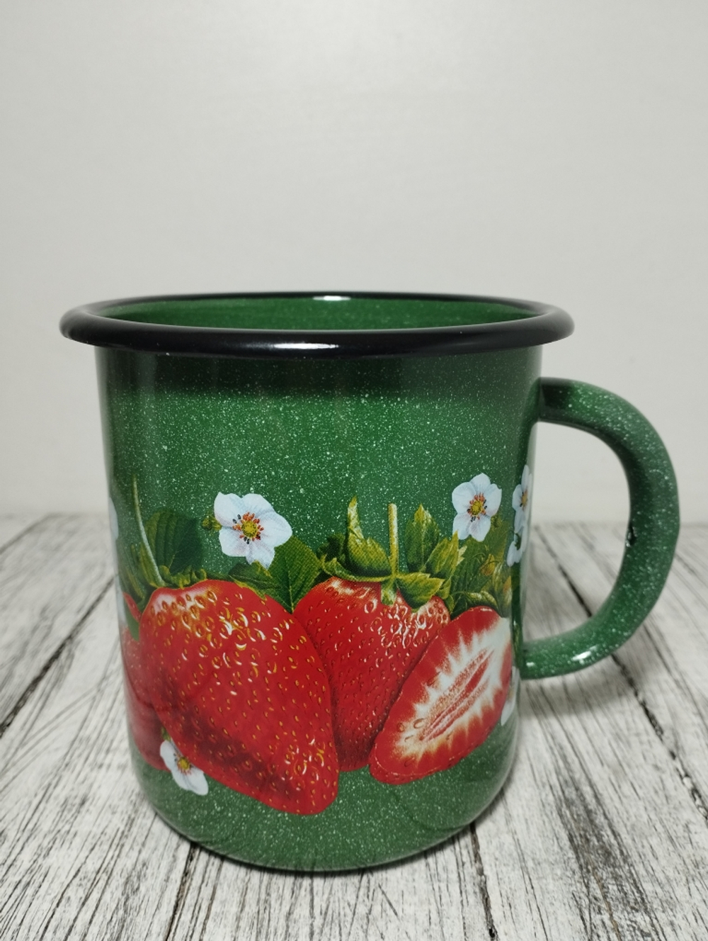 Кружка 1,0л с рисунком Клубника садовая изум. (12шт) 1с3с