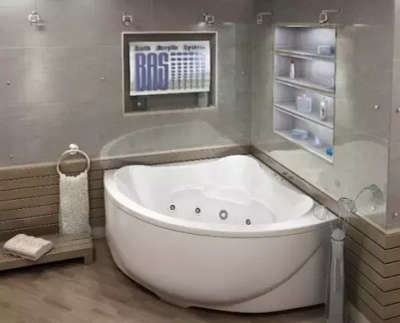 Ванна акриловая BAS Модена 1500х1500 с гидромассажем и каркасом