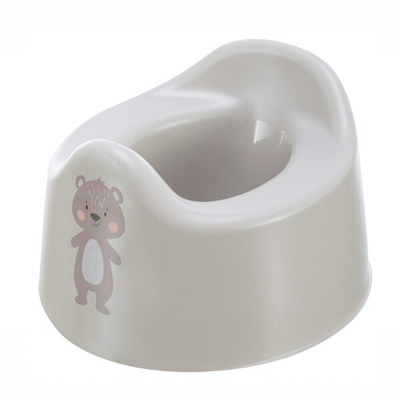 Горшок детский с декором 275х254х170 мм (светло-бежевый)