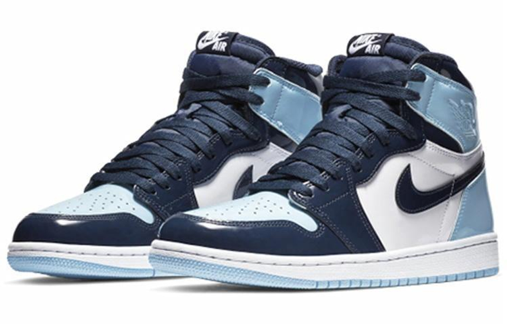Кроссовки Jordan Air Jordan 1 Retro High Blue Chill 2019 (Женская размерная сетка)