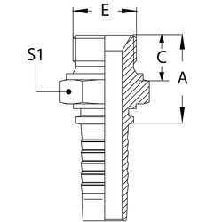 Фитинг DN 12 BSP (Ш) 1/2