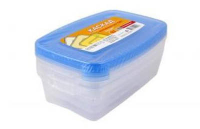 Набор контейнеров ПМ 3пр (0,7л) прям Каскад с54001 (18)