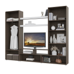 Гостиная Альфа МДФ дуб венге/белый глянец