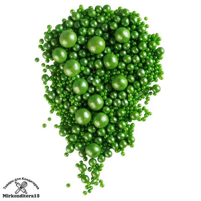 Шарики рисовые «Жемчуг зеленый» микс 50 гр