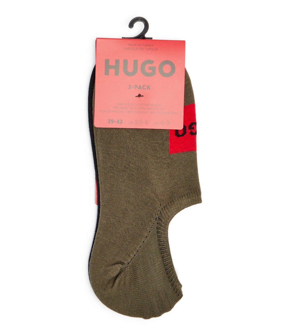 носки/stopki 2-pack 2p lowcut label col Hugo Bodywear - графитовый(50468117)