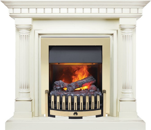 Каминокомплект Dallas - Слоновая кость с патиной с очагом Danville Brass FB2