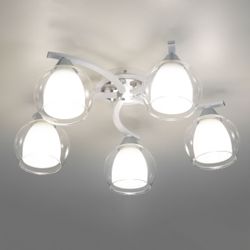 Citilux Кристи CL152150 Люстра потолочная Белая Хром