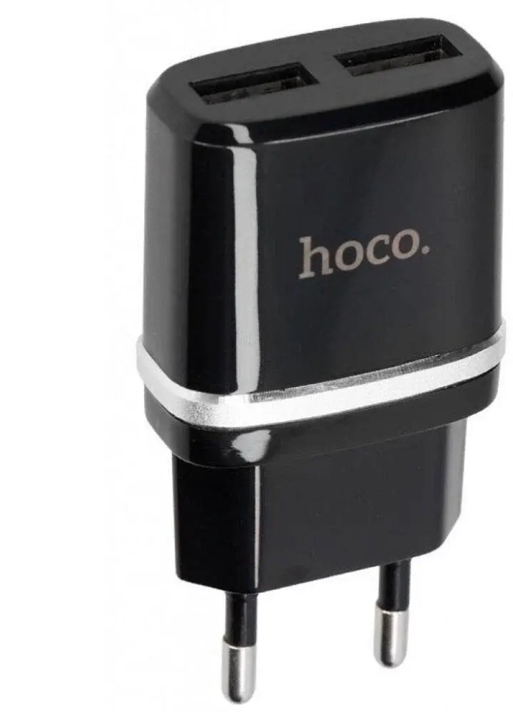СЗУ USB Hoco C12 (12W, 2 порта) Черный
