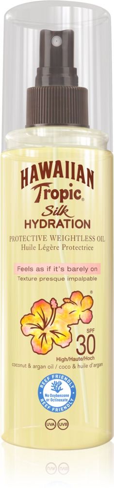 Hawaiian Tropic масло для загара лица и тела Silk Hydration SPF30