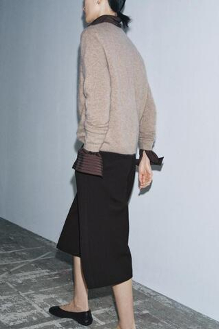 ZARА ДЛИННЫЕ ШОРТЫ-БЕРМУДЫ — ZW COLLECTION, КОРИЧНЕВЫЙ