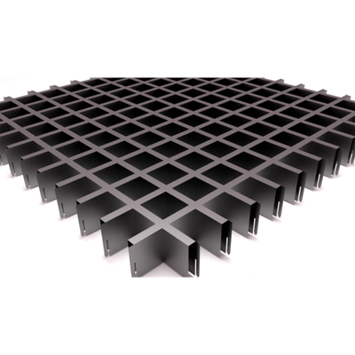 Подвесной потолок Грильято металлик матовый ячейка 50х50 мм. h27 мм. b10 мм. Cesal Urban Profi