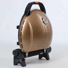 Портативный газовый гриль O-Grill 900MT bicolor black-gold + адаптер А, 1 горелка