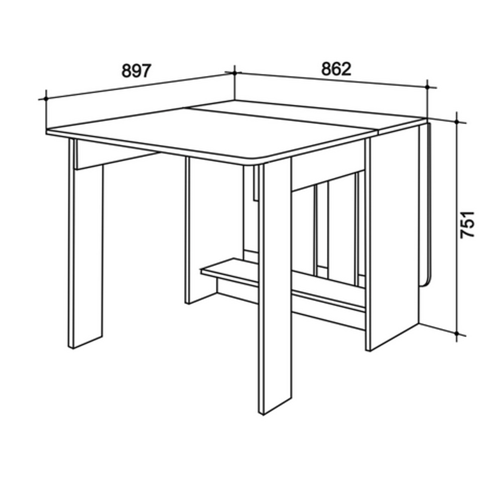 «Стол-книжка ПВХ» (дуб млечный), ЛДСП, Мебельсон, г. Ижевск