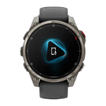 Cпортивные часы Garmin fenix 8 Pro, 47 мм, AMOLED, титан, сапфир, силиконовый ремешок цвета «графитовый/чёрный» Безель из титана, AMOLED-дисплей. Ремешок с классической застёжкой — на запястье обхватом 125–208 мм