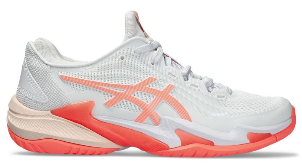 Женские Кроссовки теннисные Asics Court FF 3 - white/sun coral