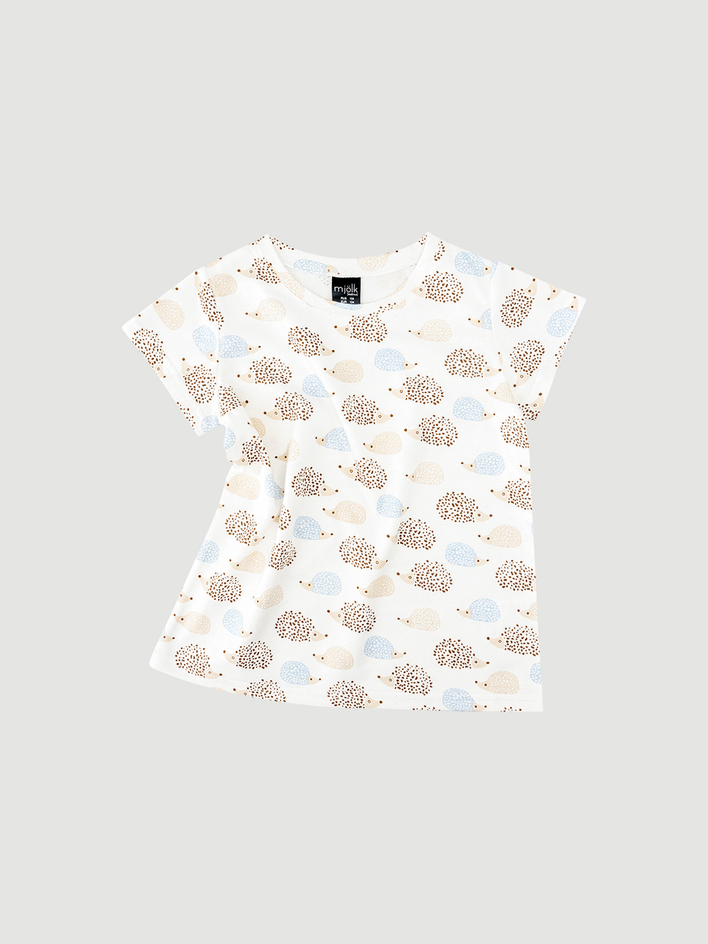 Футболка для девочек Mjölk Ёжики на экрю