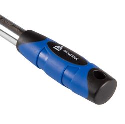 МАСТАК (010-33814) Трещотка 3/8", 250-350 мм, 72 зубца, флажковая с кнопкой, шарнирная, телескопическая с фиксатором