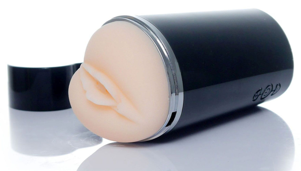 Мастурбатор-вагина с вибрацией Heart Of Love в колбе в форме сердца (Цвет: телесный)