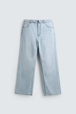 ZARA ДЖИНСЫ FLARED FIT, ГОЛУБОЙ