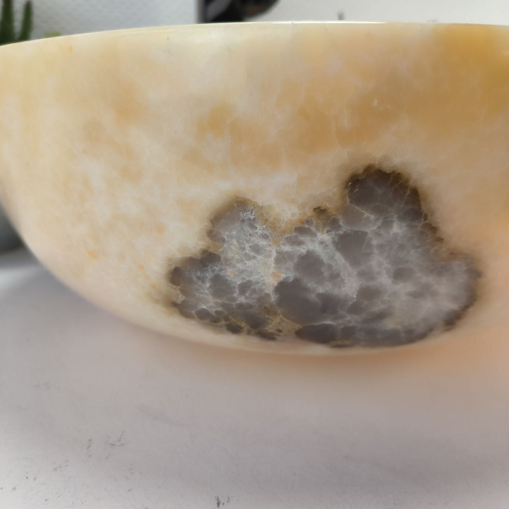 Каменная раковина из оникса Bowl Yellow Small TinLip BO-02930 (40*40*15cм) 140