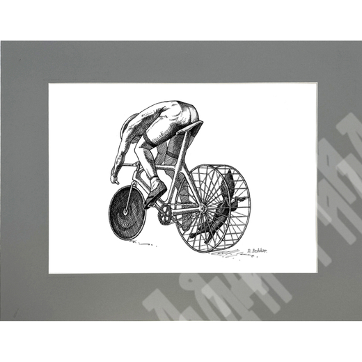 Пешков Р. В. Велогонщик. Бумага, тушь, перо. Россия 2011г.