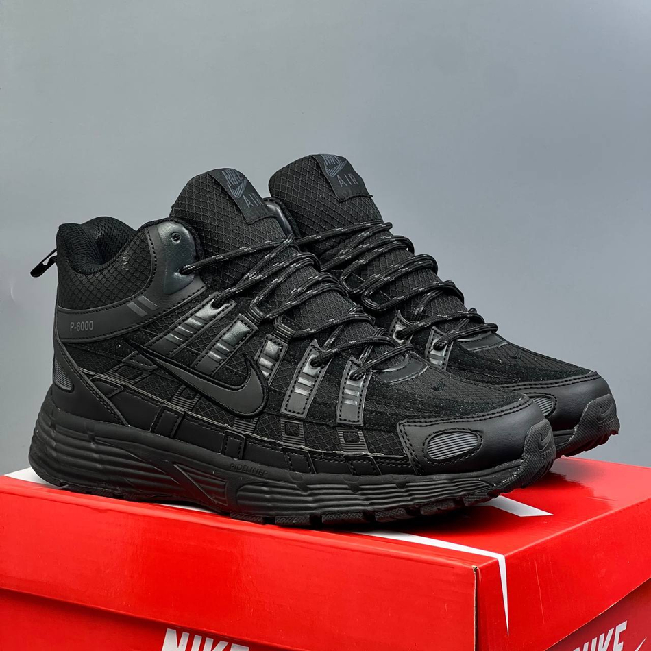 Кроссовки Nike P-6000 на меху #374 (черн.)