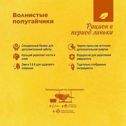 Сухой корм RIO для канареек в период линьки, 500 г